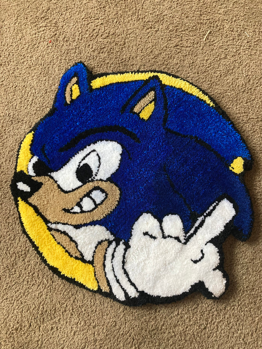 Sonic Make My Day — 3×3 Hand-Tufted Rug