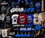 Grab Life Streetwear Bundle — 1 Hoodie + 2 Mystery Tees