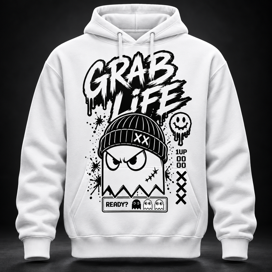 GRAB LIFE — NO EXTRA LIVES HOODIE