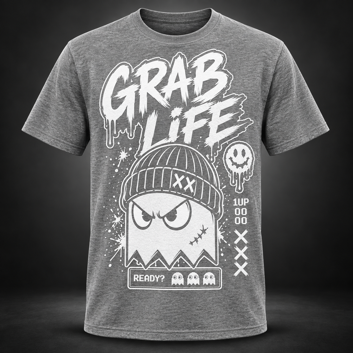 Grab Life No Extra Lives Graphic Tee — Design 4